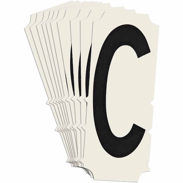 Brady Quik-Align 6450 Series Polyester 2 in Lbl Legend: C Black 10PK 6450P-C - main